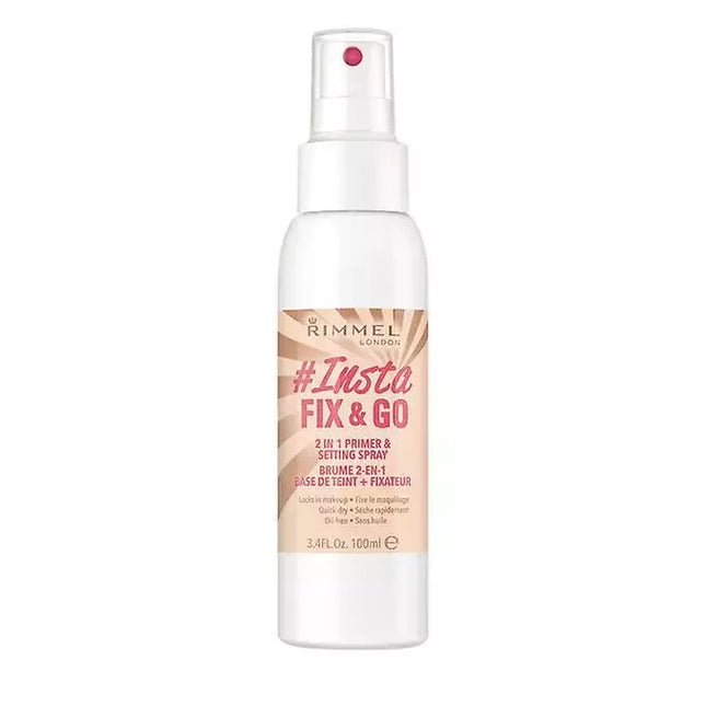 Rimmel London Lasting Finish Fix y Go 2 In 1 Primer & Fiksuojamasis Purškiklis 100