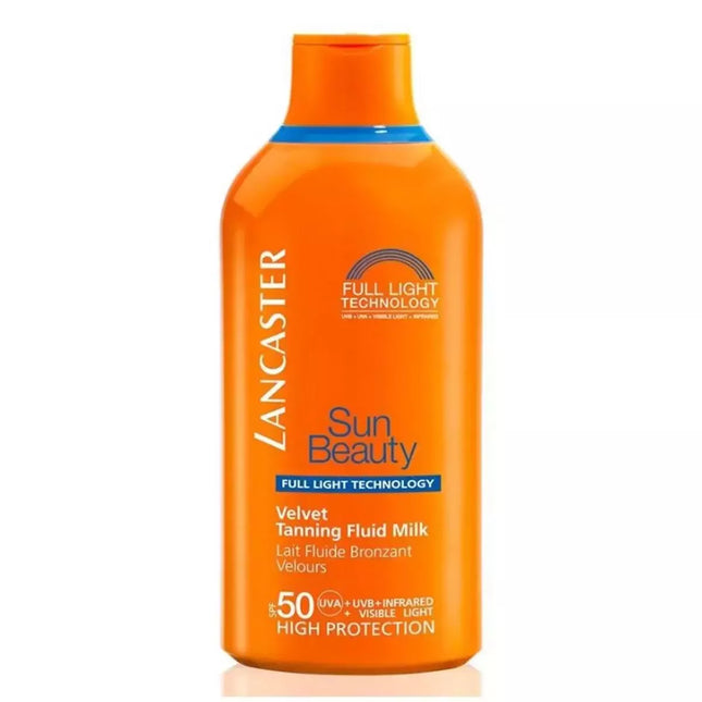 Lancaster Sun Beauty Aksominio įdegio losjonas pienelis SPF50 400ml