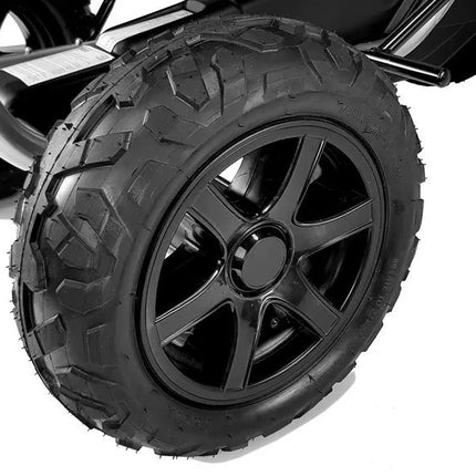 Pedalinis gokartas B012 su pripučiamais ratais, mėlynas