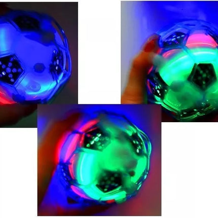 Šokinėjantis šokantis kamuolys, futbolas, žaidimo šviesa