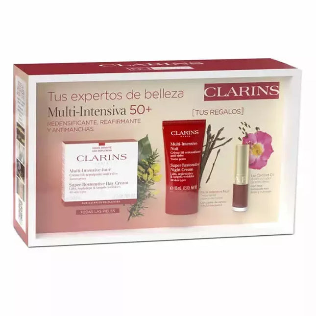 Clarins Super Restorative Dieninis Kremas Spf15 Visiems Odos Tipams 50ml Rinkinys 3 Vnt.
