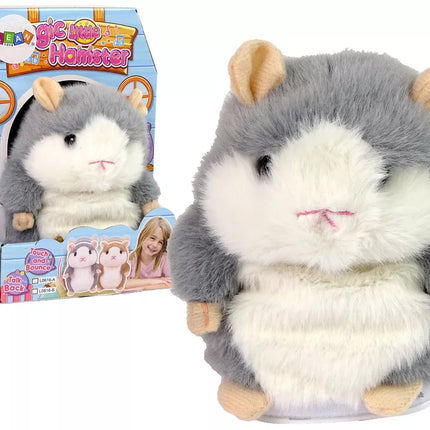 Interaktyvus kalbantis žiurkėnas rudas pliušinis žaislas, kartojantis žodžius