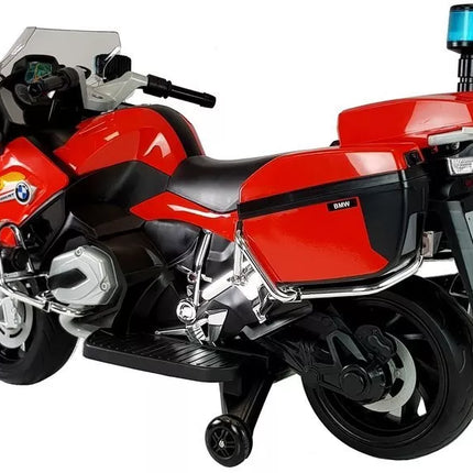 BMW R1200 policijos elektrinis motociklas vaikams - raudonas