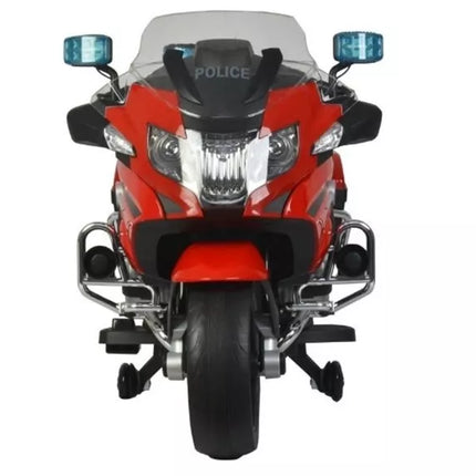 BMW R1200 policijos elektrinis motociklas vaikams - raudonas