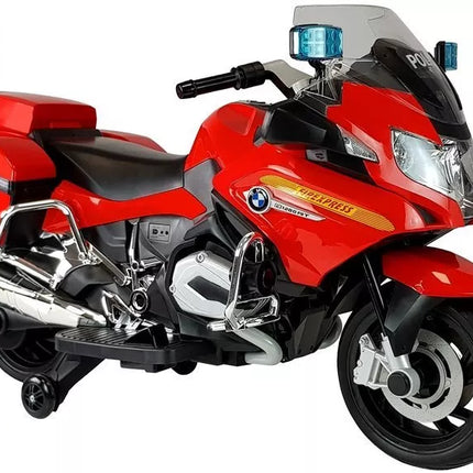 BMW R1200 policijos elektrinis motociklas vaikams - raudonas