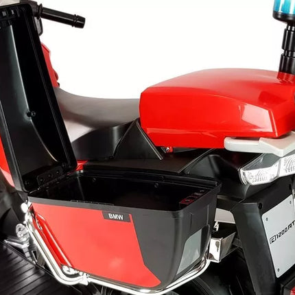 BMW R1200 policijos elektrinis motociklas vaikams - raudonas