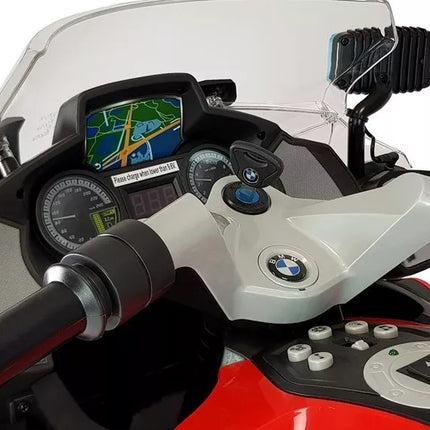 BMW R1200 policijos elektrinis motociklas vaikams - raudonas