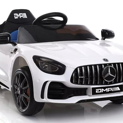 Mercedes GTR elektrinis vaikiškas automobilis - baltas