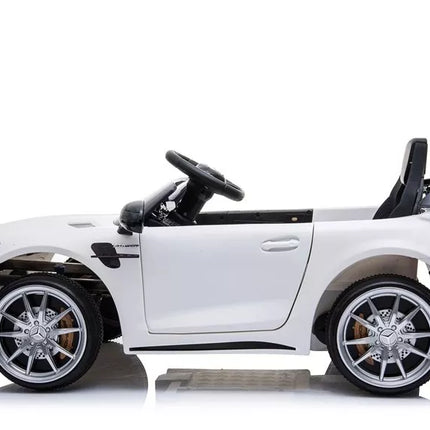 Mercedes GTR elektrinis vaikiškas automobilis - baltas