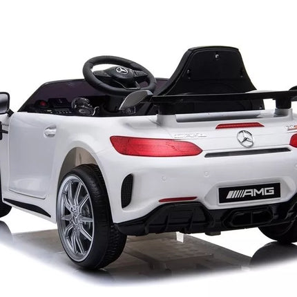 Mercedes GTR elektrinis vaikiškas automobilis - baltas