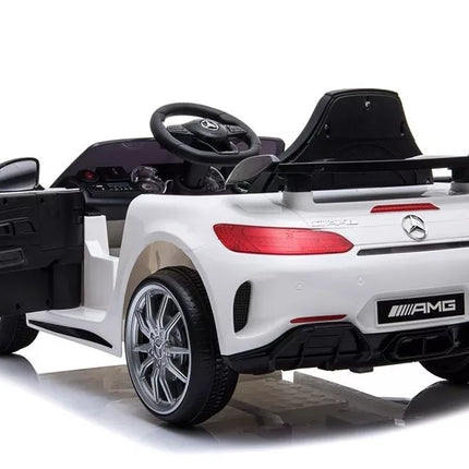 Mercedes GTR elektrinis vaikiškas automobilis - baltas