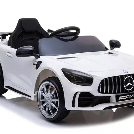 Mercedes GTR elektrinis vaikiškas automobilis - baltas