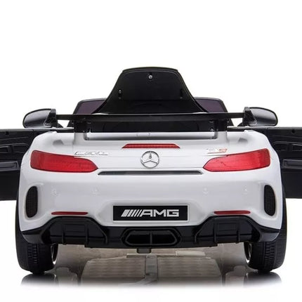 Mercedes GTR elektrinis vaikiškas automobilis - baltas