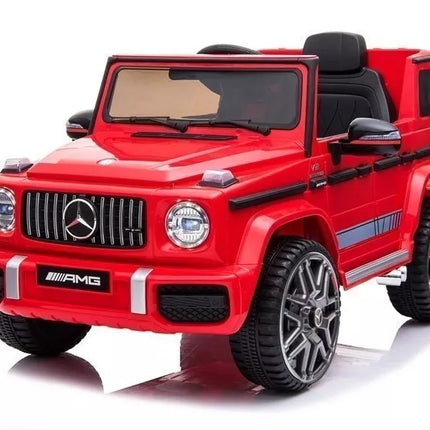 Mercedes G63 AMG elektromobilis – raudonas