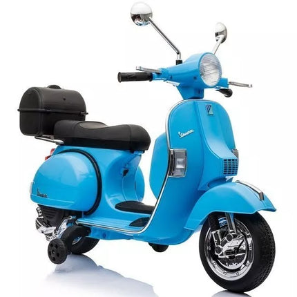 Elektrinis vaikiškas motociklas Vespa Scooter - mėlynas