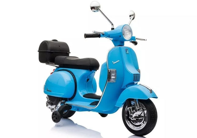 Elektrinis vaikiškas motociklas Vespa Scooter - mėlynas