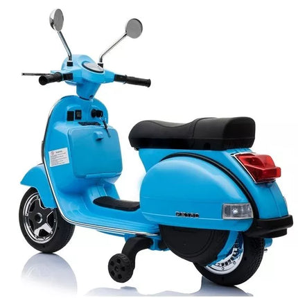 Elektrinis vaikiškas motociklas Vespa Scooter - mėlynas