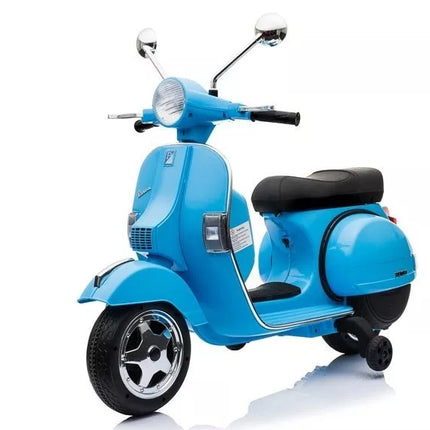 Elektrinis vaikiškas motociklas Vespa Scooter - mėlynas