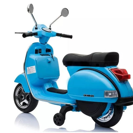 Elektrinis vaikiškas motociklas Vespa Scooter - mėlynas
