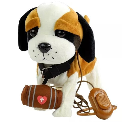 Interaktyvus šuo su pavadėliu ir nameliu Bernardinas