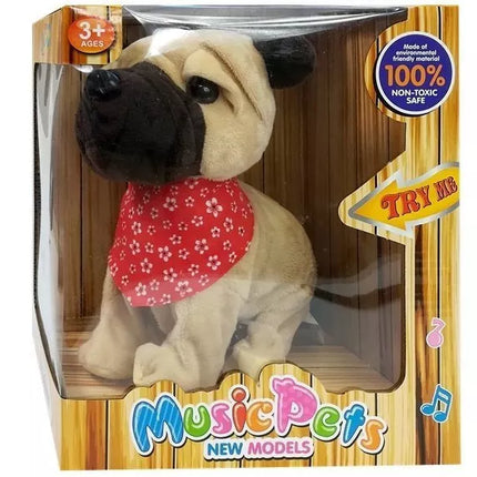 Interaktyvus šuo su pavadėliu loja vizgina uodegą sensoriai