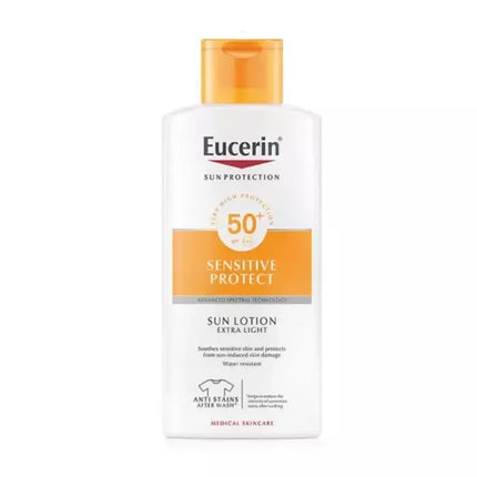 Eucerin Sensitive Protect itin lengvas losjonas nuo saulės su SPF50+ 400ml