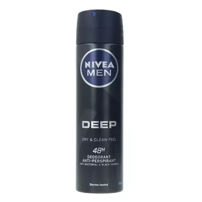 Nivea Men Deep Black Carbon Dezodorantinis purškiklis 150ml