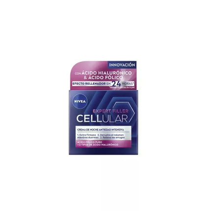 Nivea Cellular Filler su Hialurono ir Folio, Naktinis kremas 50ml
