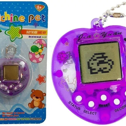 Elektroninis žaislas Tamagotchi violetinis su trumpa grandinėle