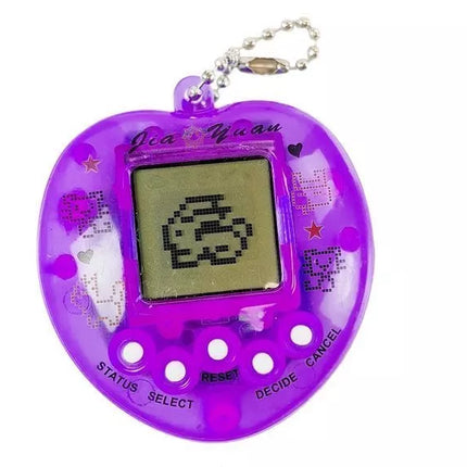 Elektroninis žaislas Tamagotchi violetinis su trumpa grandinėle