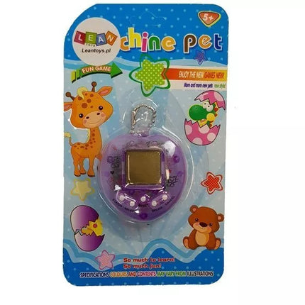 Elektroninis žaislas Tamagotchi violetinis su trumpa grandinėle