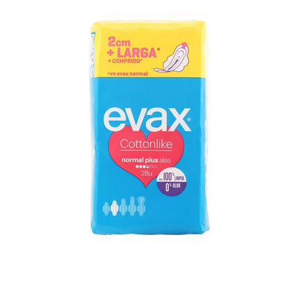 Evax Cottonlike Normal Plus su sparneliais higieninės servetėlės, 28 vnt.