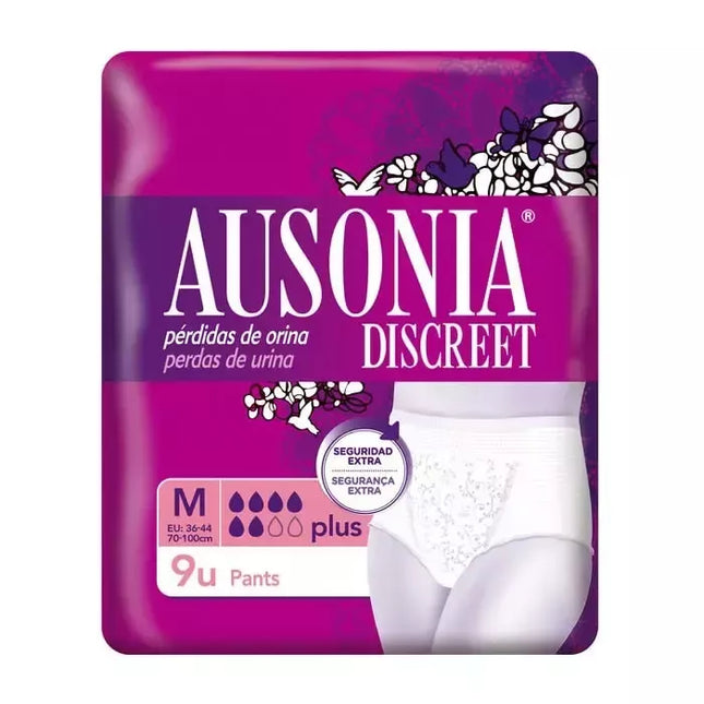 Ausonia Discreet M Plus kelnaitės, 9 vnt.