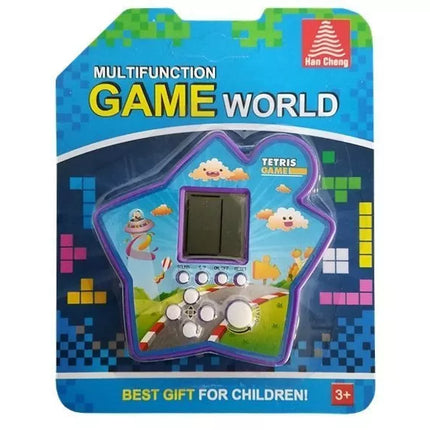 Elektroninis „Tetris“ žaidimas „Brick Game“, nešiojamas, žvaigždžių, violetinės spalvos