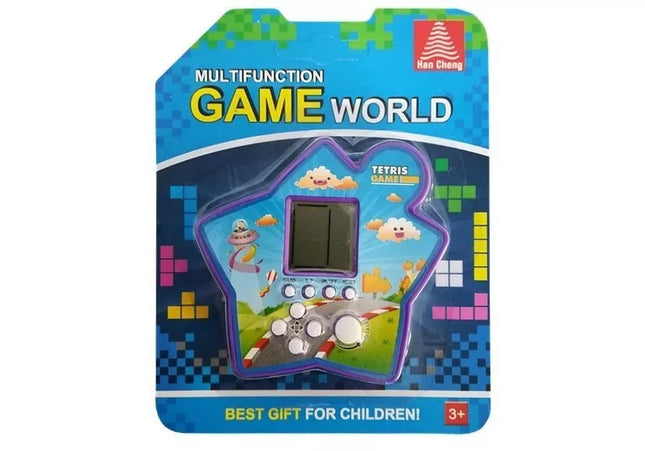Elektroninis „Tetris“ žaidimas „Brick Game“, nešiojamas, žvaigždžių, violetinės spalvos