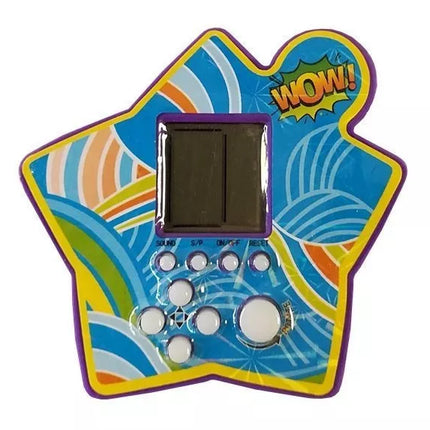 Elektroninis „Tetris“ žaidimas „Brick Game“, nešiojamas, žvaigždžių, violetinės spalvos
