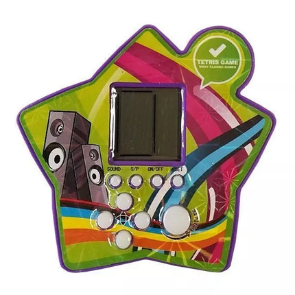 Elektroninis „Tetris“ žaidimas „Brick Game“, nešiojamas, žvaigždžių, violetinės spalvos