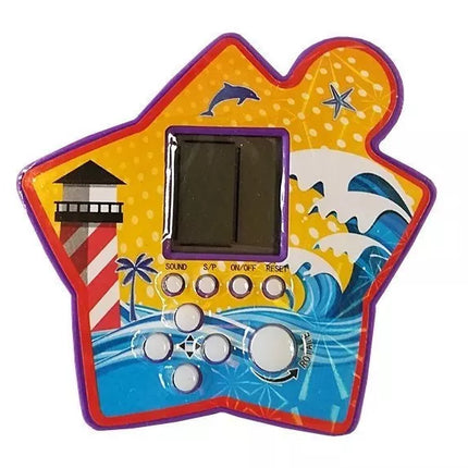 Elektroninis „Tetris“ žaidimas „Brick Game“, nešiojamas, žvaigždžių, violetinės spalvos