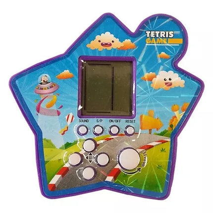 Elektroninis „Tetris“ žaidimas „Brick Game“, nešiojamas, žvaigždžių, violetinės spalvos
