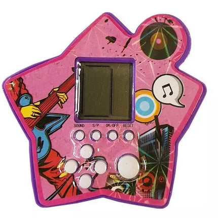 Elektroninis „Tetris“ žaidimas „Brick Game“, nešiojamas, žvaigždžių, violetinės spalvos