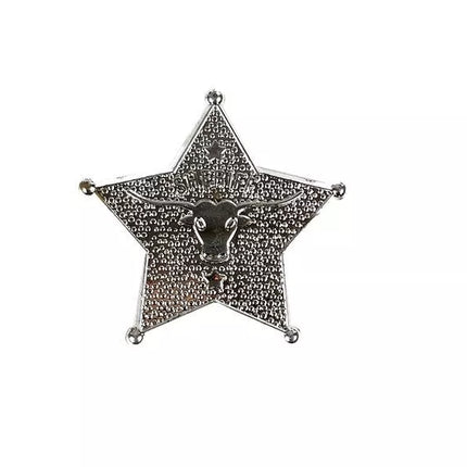 Kaubojaus rinkinys: šautuvas su svirtine užtaisymo sistema, Colt revolveris, šerifo ženklelis