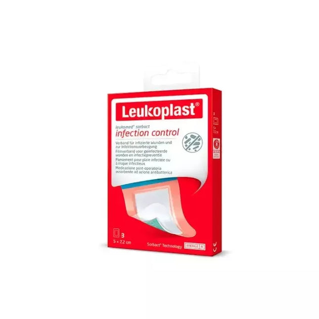 Leukomed Sorbact tvars 5x7,2cm 3 vnt.