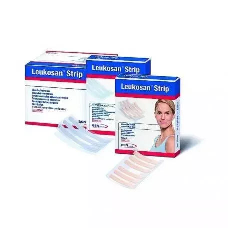 Leukosan Strip Siūlų juostelės 6 X 38 Mm ir 6 X 75 Mm 2 Vnt. BSN MEDICAL