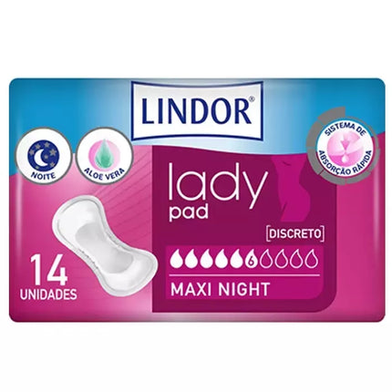 Lindor Lady Pad Maxi Night 6 lašelių