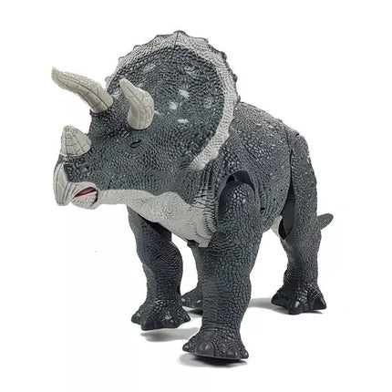 Didelis pilkas triceratopsas su baterijomis