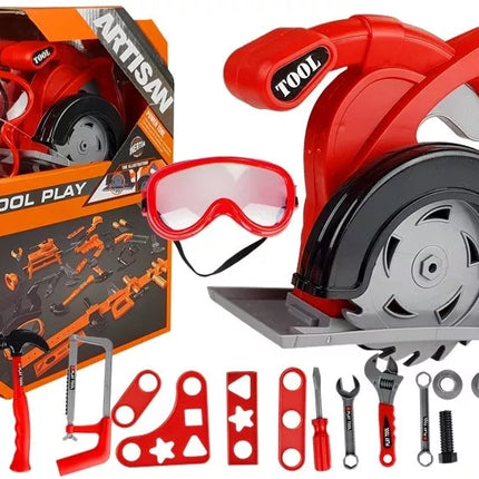 Didelis lentpjūvės įrankių rinkinys mažam meistrui, 23 vnt.