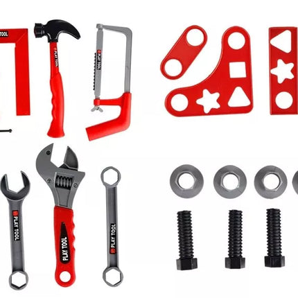 Didelis lentpjūvės įrankių rinkinys mažam meistrui, 23 vnt.