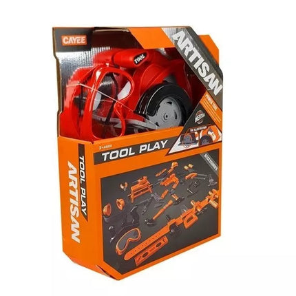 Didelis lentpjūvės įrankių rinkinys mažam meistrui, 23 vnt.