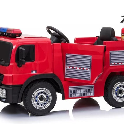 Gaisrinės mašinos elektromobilis vaikams - raudonas