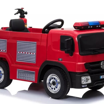 Gaisrinės mašinos elektromobilis vaikams - raudonas